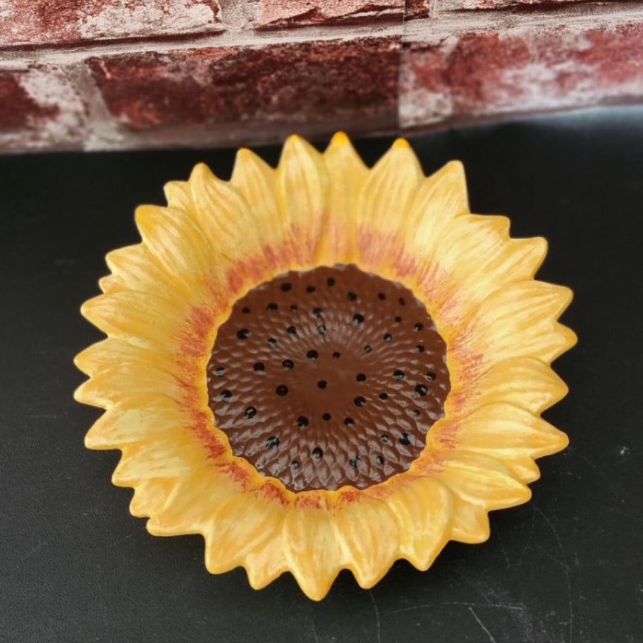 Sunflower Dish Van Go Pottery Painting